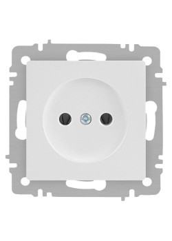 Розетка Intro Accent 6-201-01 2Р 16А-250В IP20 СУ AL/CU бел. Intro Б0063653