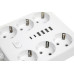 Удлинитель 6-местный c/з 3x1 мм2, 1,8 м, 250В, 10А, 4USB+2Type-C 2,4А, серия Home plus, белый STEKKER HM09-66-02