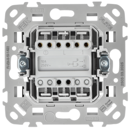FLITE Выключатель 2-клавишный кнопочный 10А ВС12-2-0-ФлЧ черный IEK FLITE Выключатель 2-клавишный кнопочный 10А ВС12-2-0-ФлЧ черный IEK
