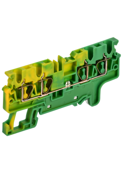 ARMAFIX Клемма пружинная CX2.5-4 PE 2,5мм2 четырехконтактная заземляющая IEK