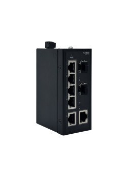 Неуправляемый промышленный коммутатор Ethernet, 6x10/100BaseT, 2x100BaseX SFP
