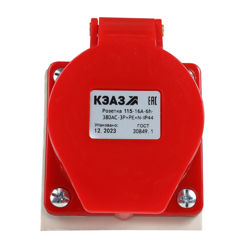 Розетка для монтажа на поверхность 115-16А-6h-380AC-3P+PE+N-IP44 Розетка для монтажа на поверхность 115-16А-6h-380AC-3P+PE+N-IP44