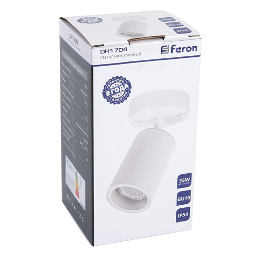 Светильник садово-парковый Feron DH1704, на стену, GU10 230V, белый (на стену) Светильник садово-парковый Feron DH1704, на стену, GU10 230V, белый (на стену)