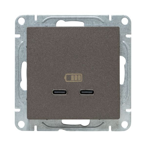 Механизм роз., USB-C - 2шт, мокко., Эпика EKF