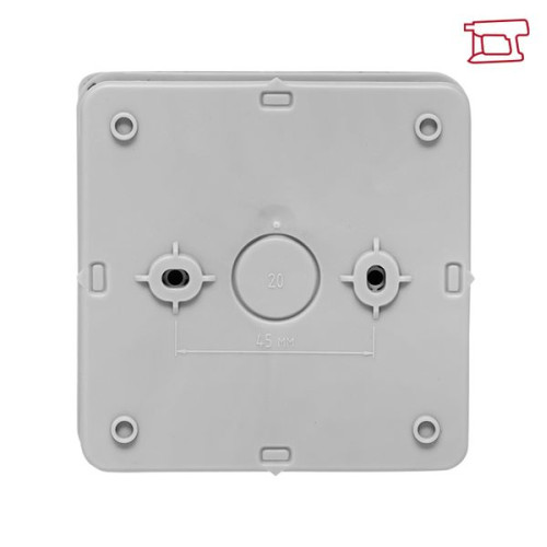 Коробка распределительная KMP-030-035 с крышкой (85x85x40) для прямого монтажа без мембр. вводов серая IP54 EKF