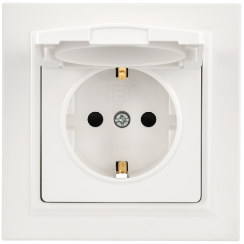 BRITE Розетка 1-местная с заземлением с защитными шторками и крышкой 16А IP44 в сборе РСбш10-3-44-БрБ белый BRITE Розетка 1-местная с заземлением с защитными шторками и крышкой 16А IP44 в сборе РСбш10-3-44-БрБ белый