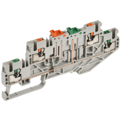 ARMAFIX Клемма пружин. Push-in CP-ML 2 ур. нож. разм. 2,5мм2 серая IEK