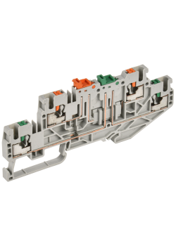 ARMAFIX Клемма пружин. Push-in CP-ML 2 ур. нож. разм. 2,5мм2 серая IEK