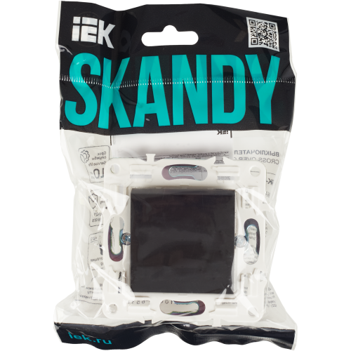 SKANDY Выключатель 1-клавишный перекрестный 10А SK-V03Bl черный IEK SKANDY Выключатель 1-клавишный перекрестный 10А SK-V03Bl черный IEK