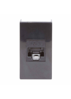 Розетка RJ-45 кат.6, ЭУИ Вива (Viva),1 мод.,черн
