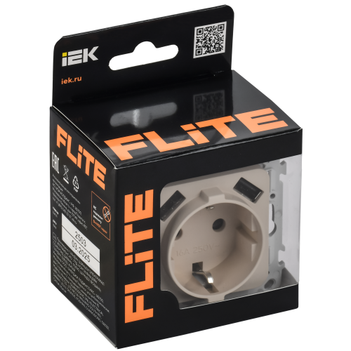FLITE Розетка 1-местная с заземлением с защитными шторками 16А с USB A+A 3,1А безвинтовое крепление РСЮша11-1-ФлЛ льняной IEK FLITE Розетка 1-местная с заземлением с защитными шторками 16А с USB A+A 3,1А безвинтовое крепление РСЮша11-1-ФлЛ льняной IEK
