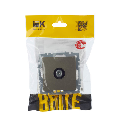 BRITE Розетка TV проходная РТВ10-0-БрШ шампань IEK BRITE Розетка TV проходная РТВ10-0-БрШ шампань IEK