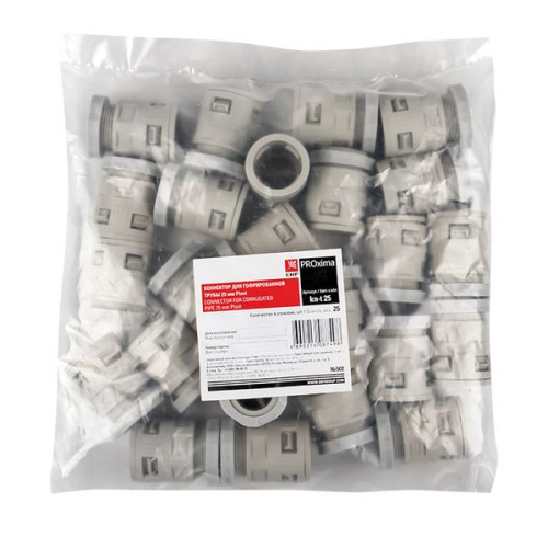 Коннектор для гофрированной трубы (25 мм) (25 шт) EKF-Plast Коннектор для гофрированной трубы (25 мм) (25 шт) EKF-Plast