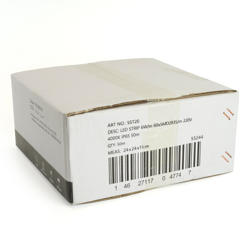 Лента светодиодная SST20 SAFFIT 60SMD(2835)/м 6Вт/м 220V 50м , 4000K, IP65