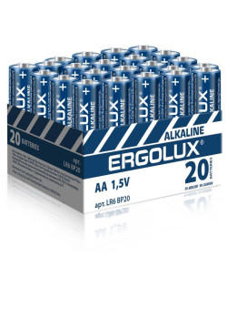 Элемент питания алкалиновый AA/LR6 1.5В Alkaline BP-20 ПРОМО (уп.20шт) Ergolux 14675