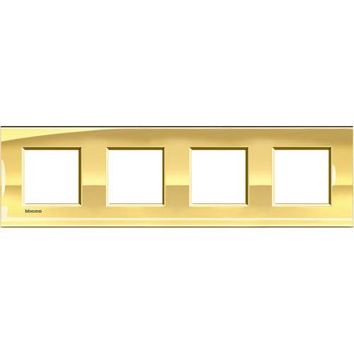 LivingLight Рамка прямоугольная, 4 поста, цвет Золото