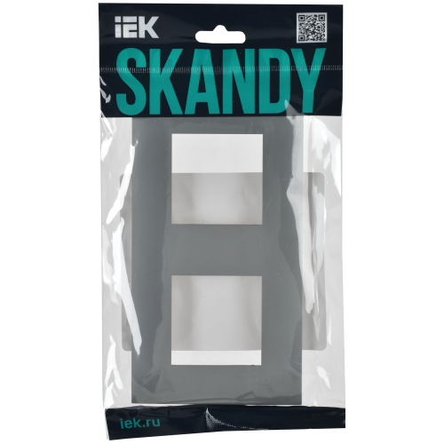 SKANDY Рамка 2-местная SK-F02Gr серый IEK SKANDY Рамка 2-местная SK-F02Gr серый IEK