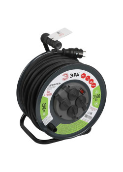 Удлинитель на метал. катушке 4х50м с заземл. IP44 RMx-4es-3х2.5-50m-IP44(KG) КГ с выкл. Эра Б0052919