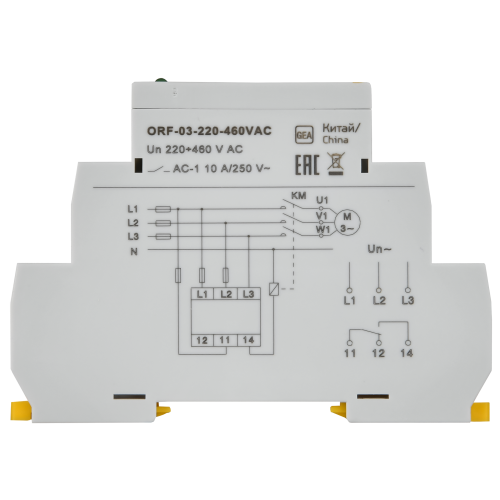 Реле контроля фаз ORF-03 трехфазное 220-460В AC IEK