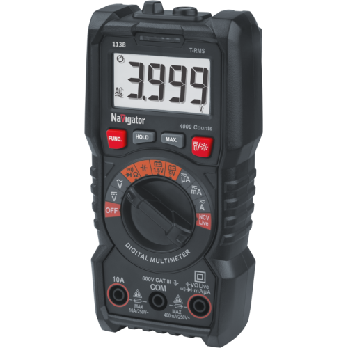 Мультиметр 95 766 NMT-Mm-113B True RMS с авто выбором значений Navigator 95766