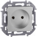 INSPIRIA Розетка 1-местная без заземления без защитных шторок 16А алюминий INSPIRIA Розетка 1-местная без заземления без защитных шторок 16А алюминий