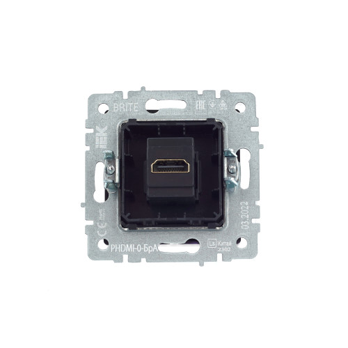 BRITE Розетка HDMI РHDMI-0-БрА алюминий IEK BRITE Розетка HDMI РHDMI-0-БрА алюминий IEK