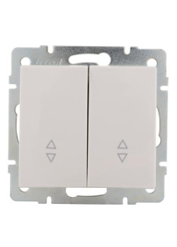 Переключатель проходной 2-кл. СП Rain IP20 механизм бел. LEZARD 703-0288-106