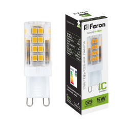 Лампа светодиодная Feron LB-432 G9 5W 175-265V 4000K