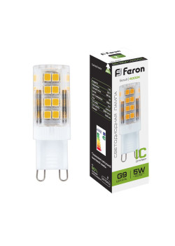 Лампа светодиодная Feron LB-432 G9 5W 175-265V 4000K