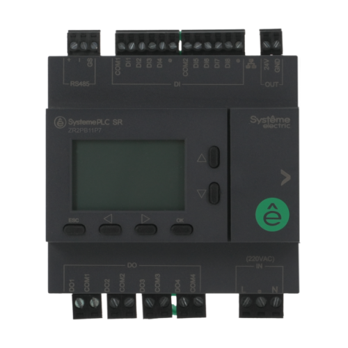 Интеллектуальное реле SR2; 220 VAC; дисплей, 12 IO: 8 DI, 4 DO (реле), 1xRS485, 1xRJ45