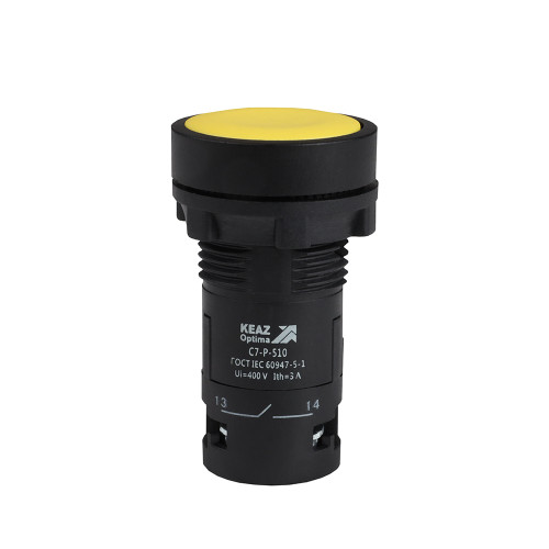 Кнопка OptiSignal Compact D22 C7-P-510 желтая 1НО XB7NA51