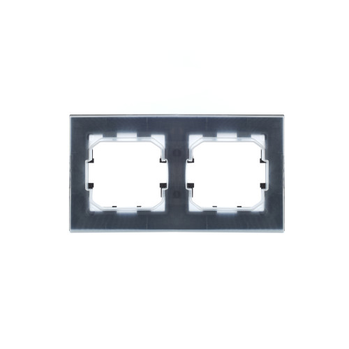 BRITE Рамка 2-местная IP44 РУ-2-БрС-44 сталь IEK