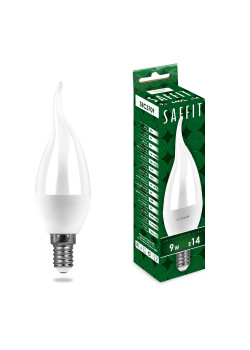 Лампа светодиодная SAFFIT SBC3709 Свеча на ветру E14 9W 230V 6400K