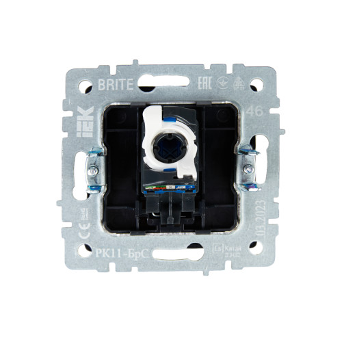 BRITE Розетка компьютерная RJ45 кат.6 РК11-БрС сталь IEK BRITE Розетка компьютерная RJ45 кат.6 РК11-БрС сталь IEK