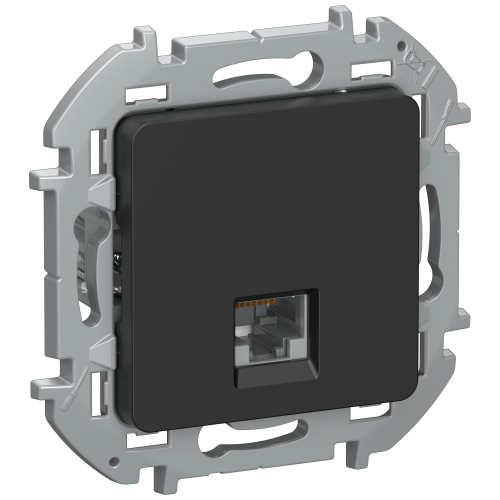 IEKINSPIRIA Розетка компьютерная RJ45 категория 6 UTP 6732191 черный матовый IEK