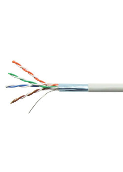 Кабель витая пара F/UTP кат.6 4х2х23AWG solid CU PVC Six сер. 305м (м) SUPRLAN 01-1020