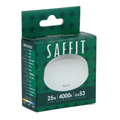 Лампа светодиодная SAFFIT SBGX5325 GX53 25W 230V 4000K Лампа светодиодная SAFFIT SBGX5325 GX53 25W 230V 4000K