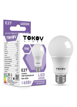Лампа светодиодная 9Вт G45 4000К Е27 176-264В (TKL) TOKOV ELECTRIC TKL-G45-E27-9-4K