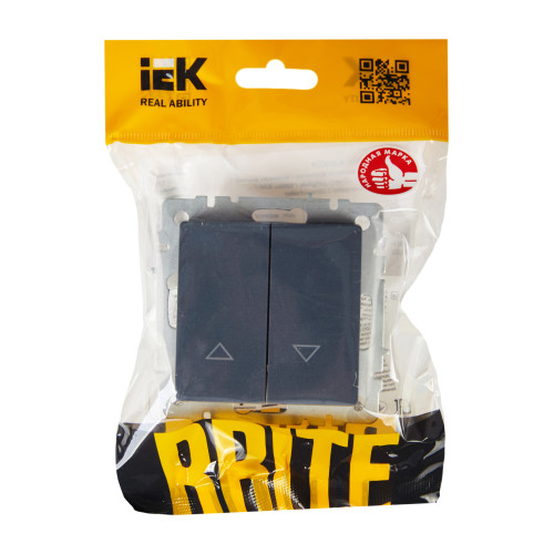 BRITE Выключатель жалюзи 10А ВС10-1-5-БрМ маренго IEK BRITE Выключатель жалюзи 10А ВС10-1-5-БрМ маренго IEK