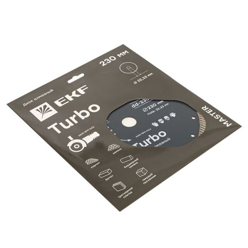 Диск алмазный Turbo (230x22.23 мм) EKF Master Диск алмазный Turbo (230x22.23 мм) EKF Master