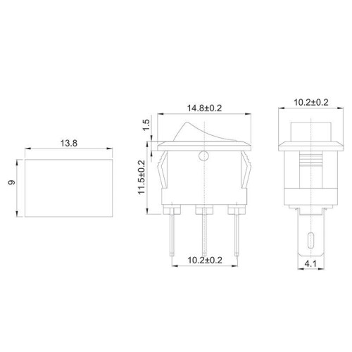 Выключатель клавишный 250В 3А (3с) ON-ON красн. Micro (RWB-102) Rexant 36-2031 Выключатель клавишный 250В 3А (3с) ON-ON красн. Micro (RWB-102) Rexant 36-2031