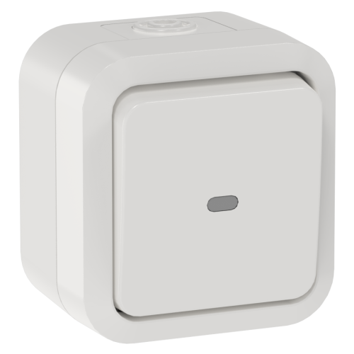 TORS Переключатель одноклавишный с индикацией 10А IP55 TS302 белый IEK