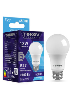 Лампа светодиодная 12Вт А60 6500К Е27 176-264В TOKOV ELECTRIC TKE-A60-E27-12-6.5K