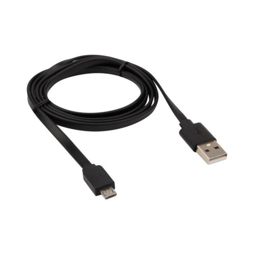 Кабель USB универс. microUSB шнур плоский 1м черн. Rexant 18-4270 Кабель USB универс. microUSB шнур плоский 1м черн. Rexant 18-4270