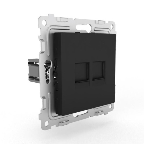 Розетка компьютерная 2-м СП Pixel RJ45 кат.5E механизм карбон TOKOV ELECTRIC TKE-PX-RC2-C14 Розетка компьютерная 2-м СП Pixel RJ45 кат.5E механизм карбон TOKOV ELECTRIC TKE-PX-RC2-C14