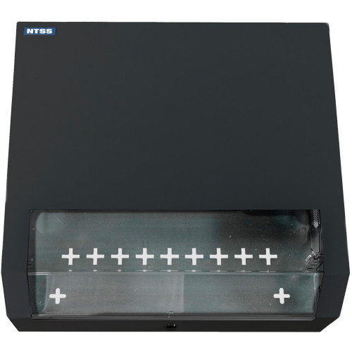Шкаф коммутационный NTSS (NTSS-SOHO5U-BL) настенный 5U 520x140мм пер.дв.стекл несъемн.бок.пан. 80кг черный 11кг 480мм IP20 металл