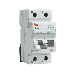 АВДТ DVA-6 1P+N 16А х-ка B 30мА тип AС эл-мех. 6кА AVERES EKF