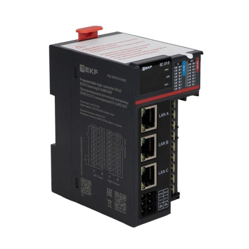 Программируемый логический контроллер (ПЛК) EC312 токоподающий D-CARD EKF Программируемый логический контроллер (ПЛК) EC312 токоподающий D-CARD EKF