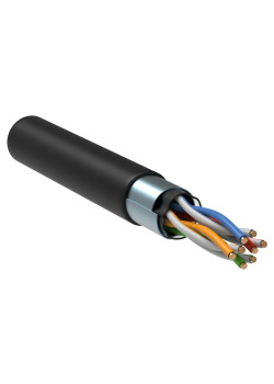 ITK Витая пара F/UTP кат.5E 4х2х24AWG solid LSZH нг(А)-HF черный (305м)