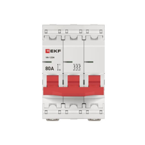 Выкл. нагрузки ВН-125N 3P 80А PROXIMA EKF Выкл. нагрузки ВН-125N 3P 80А PROXIMA EKF